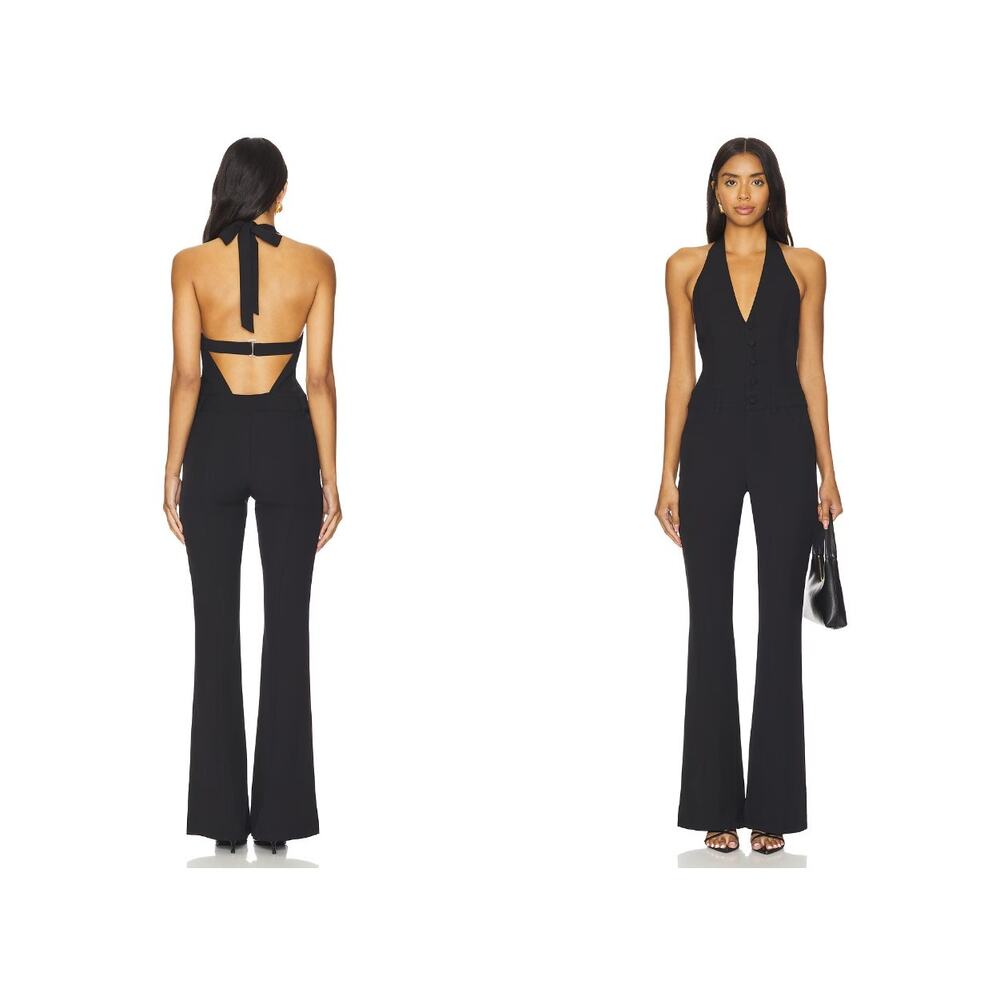 superdown Johnalyn Low Back Jumpsuit in Black